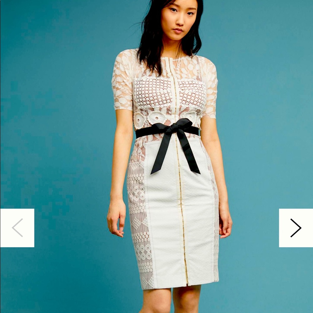 Byron Lars Carissima Sheath Dress Ivory